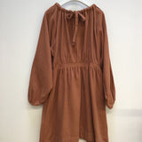 Ava-Jane Cotton Brushed Twill Dress in Cinnamon M Preloved