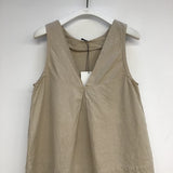 Effi Cotton Linen Vest in Sand S Preloved
