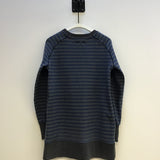 Skye Organic Cotton Sweater Dress in Blue Stripe Size S Preloved