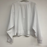 Hinoki Organic Cotton Jersey and Poplin Top in White