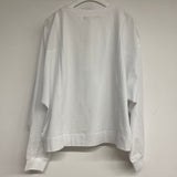 Hinoki Organic Cotton Jersey and Poplin Top in White
