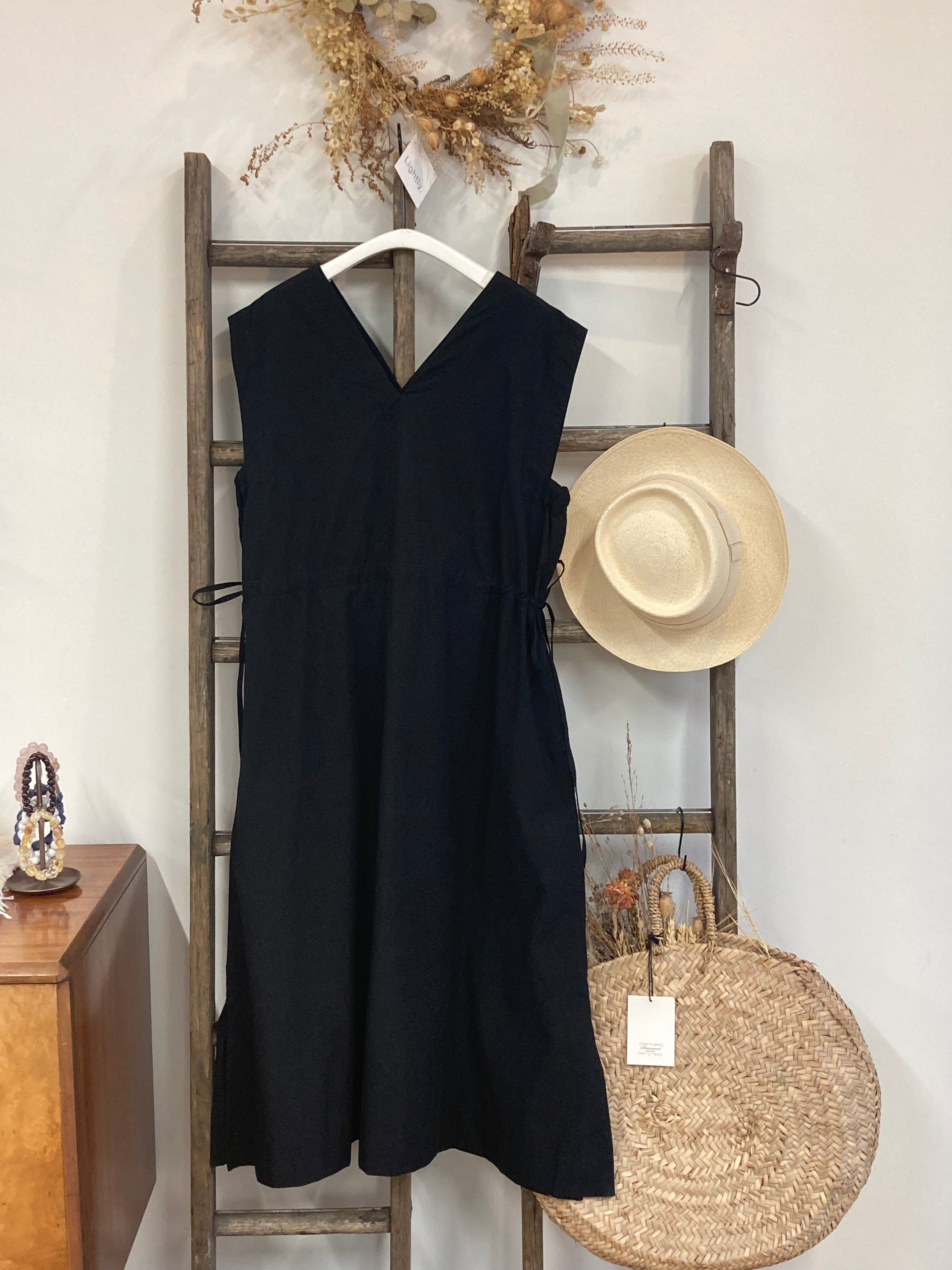 Athena Organic Cotton Dress in Black