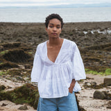 Kitty Top In Pale Blue Size L Preloved
