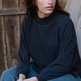 Charlie Organic Cotton Sweatshirt in Black Marl