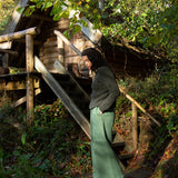 Danya Organic Cotton Twill Trouser in Washed Olive