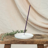 Ceramic Incense Plate in White