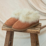 Rowan Sheepskin Slippers In Tan
