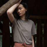 Pauline Organic Cotton Jersey Top in Laurel Mineral Dye