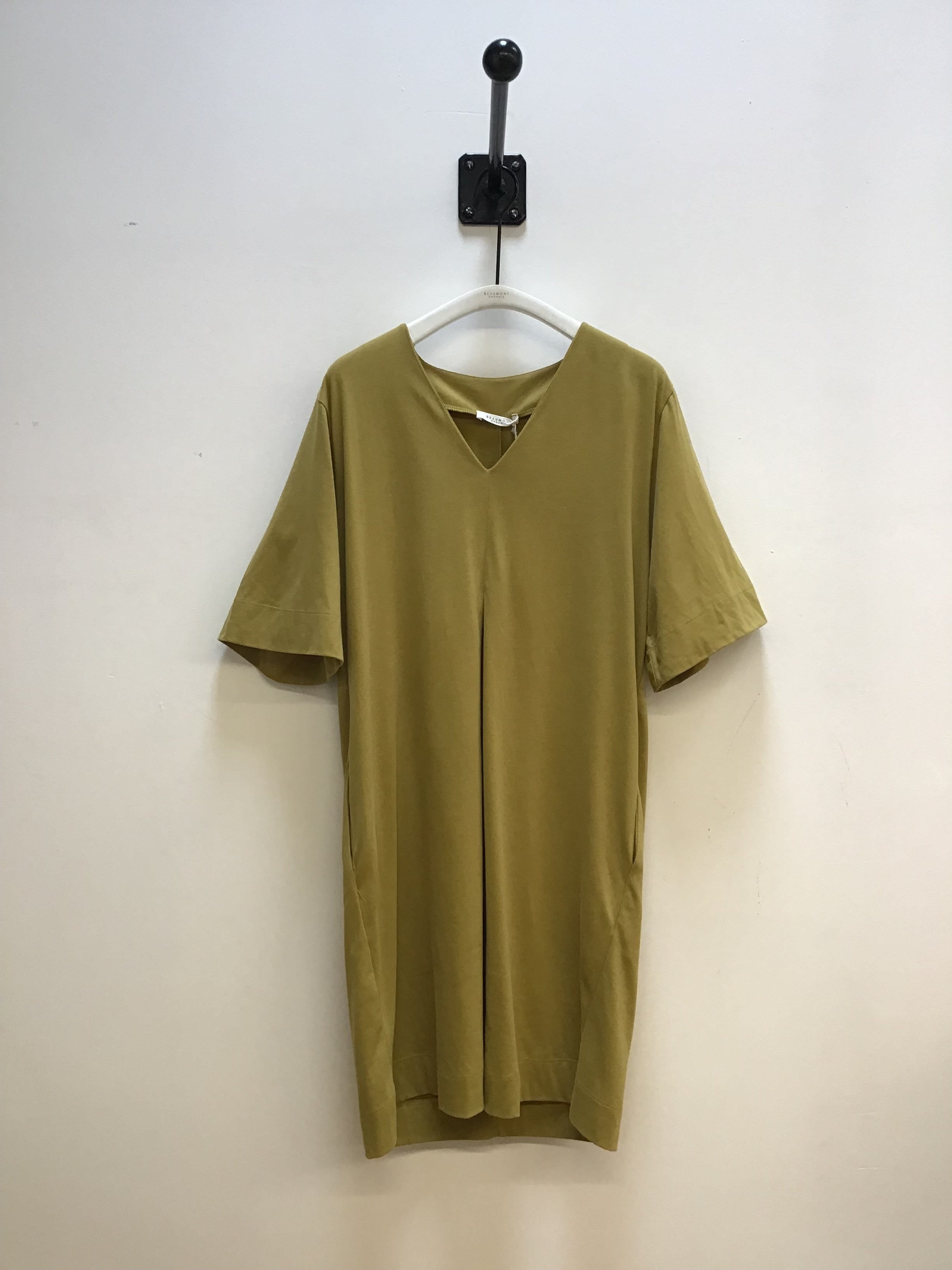 Echo Organic Cotton Dress in Bright Olive Sample