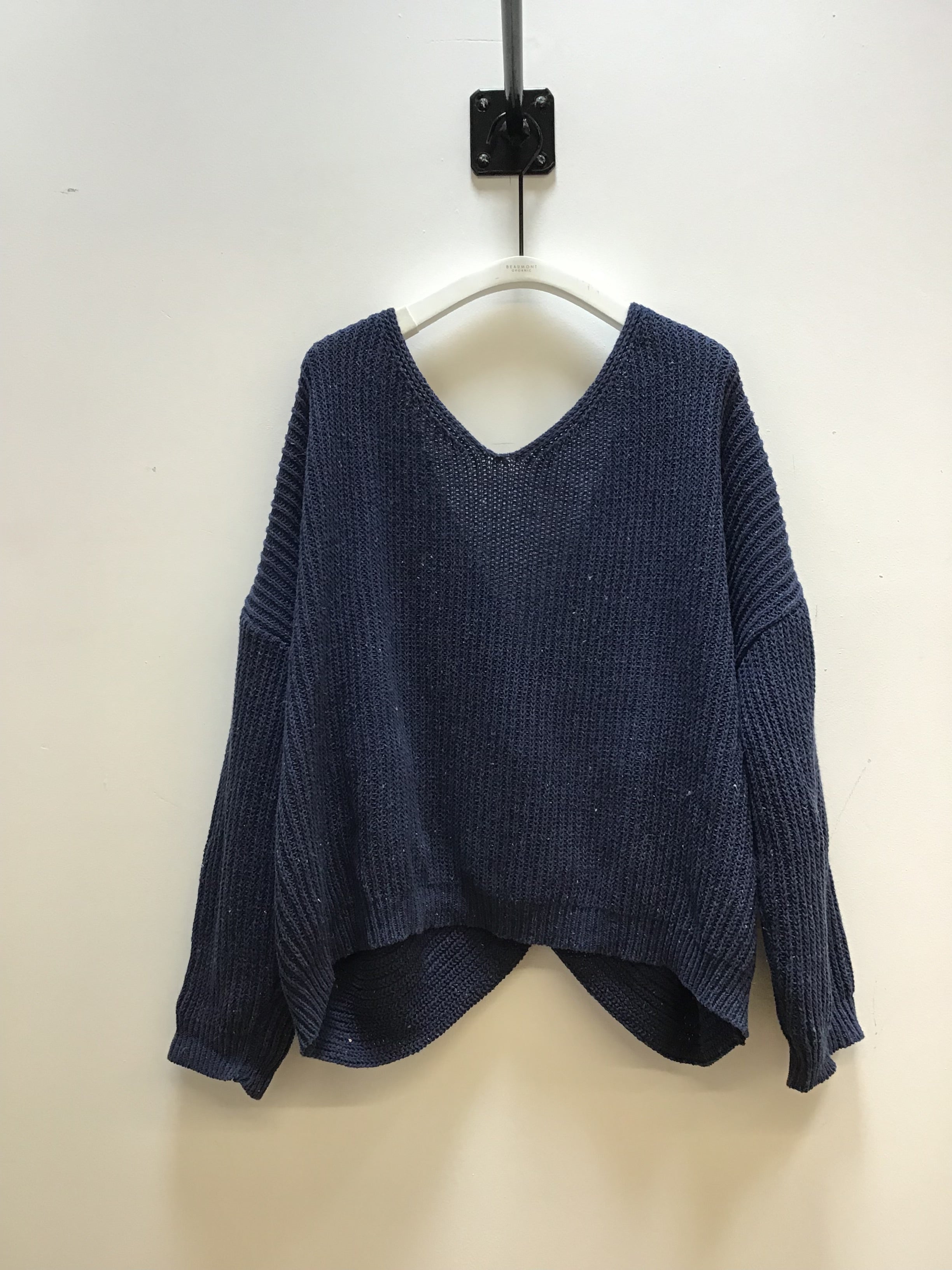 Brooke-Leigh Recycled Cotton Jumper in Denim Blue Sample