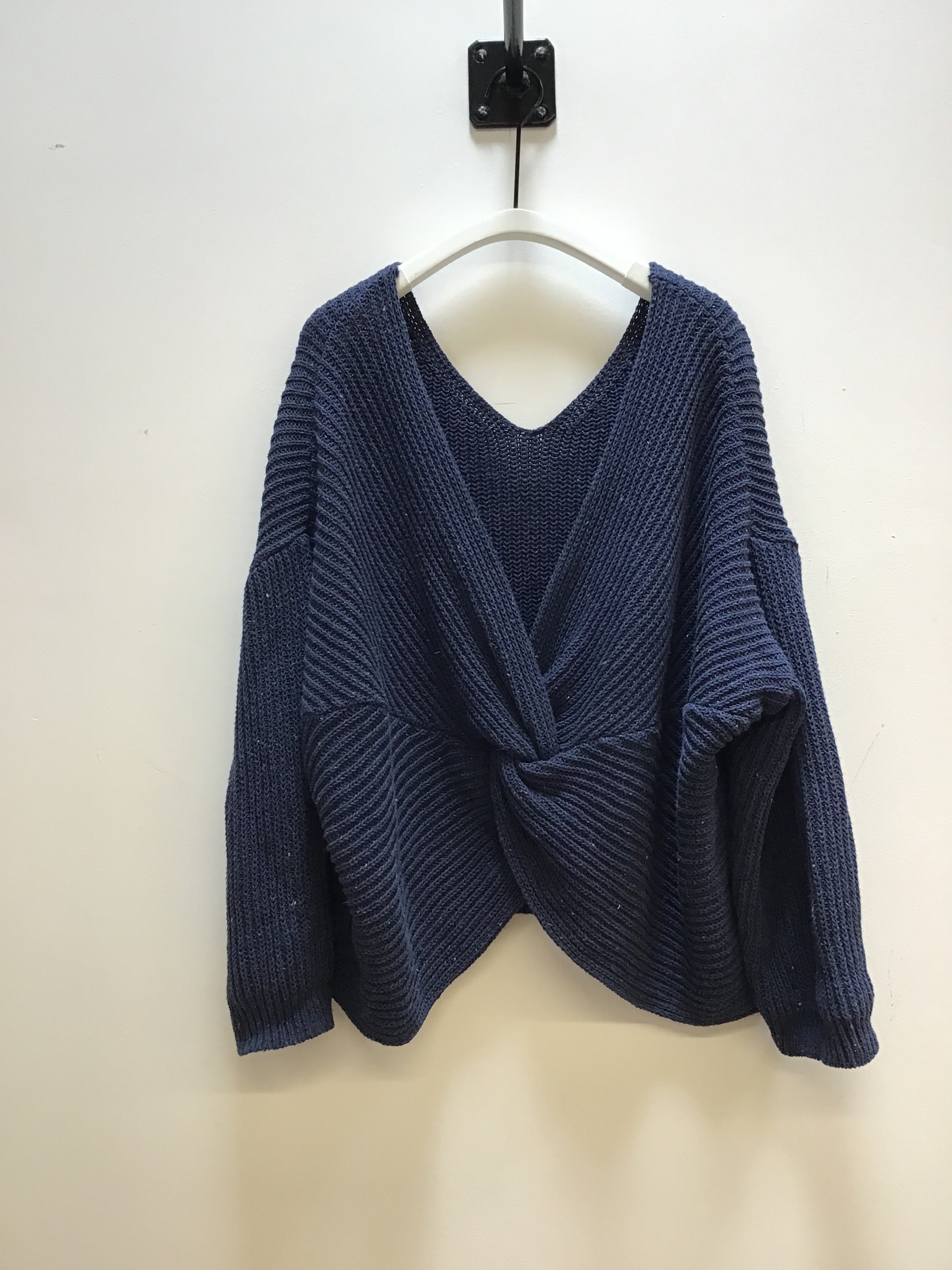 Brooke-Leigh Recycled Cotton Jumper in Denim Blue Sample