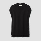 Piper Organic Cotton Knitted Vest in Black