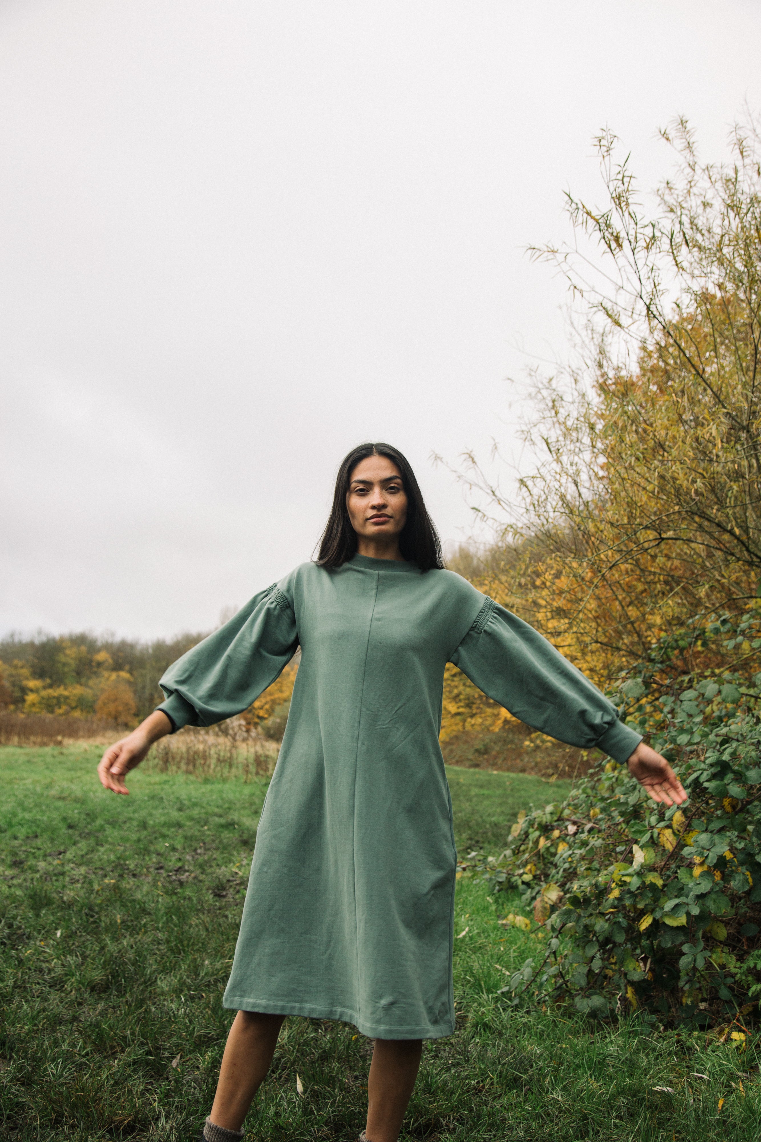 Shino Dress in Eucalyptus Size S