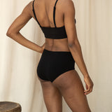 Endija Organic Cotton High Waisted Briefs In Black