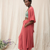 Aspyn Organic Cotton Robe in Rose