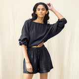 Cordelia Organic Cotton Top in Black