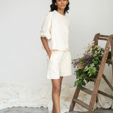 Sylvia Organic Cotton Felpe Short in Undyed
