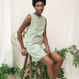 Whitley Organic Cotton Vest in Pistachio