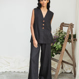 Zoya-May Linen Trouser in Black