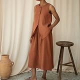 Lyla-May Linen Skirt in Russet