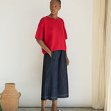 Nicole-Leigh Organic Cotton Denim Trousers in Indigo