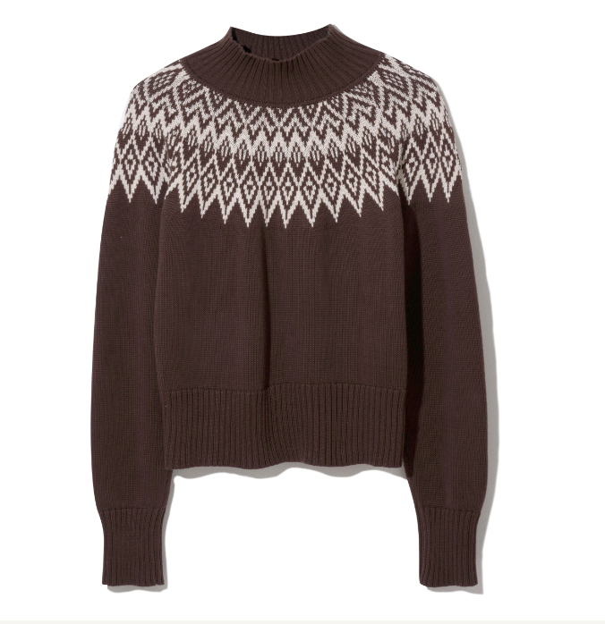 Jillian Organic Cotton Jumper in Walnut