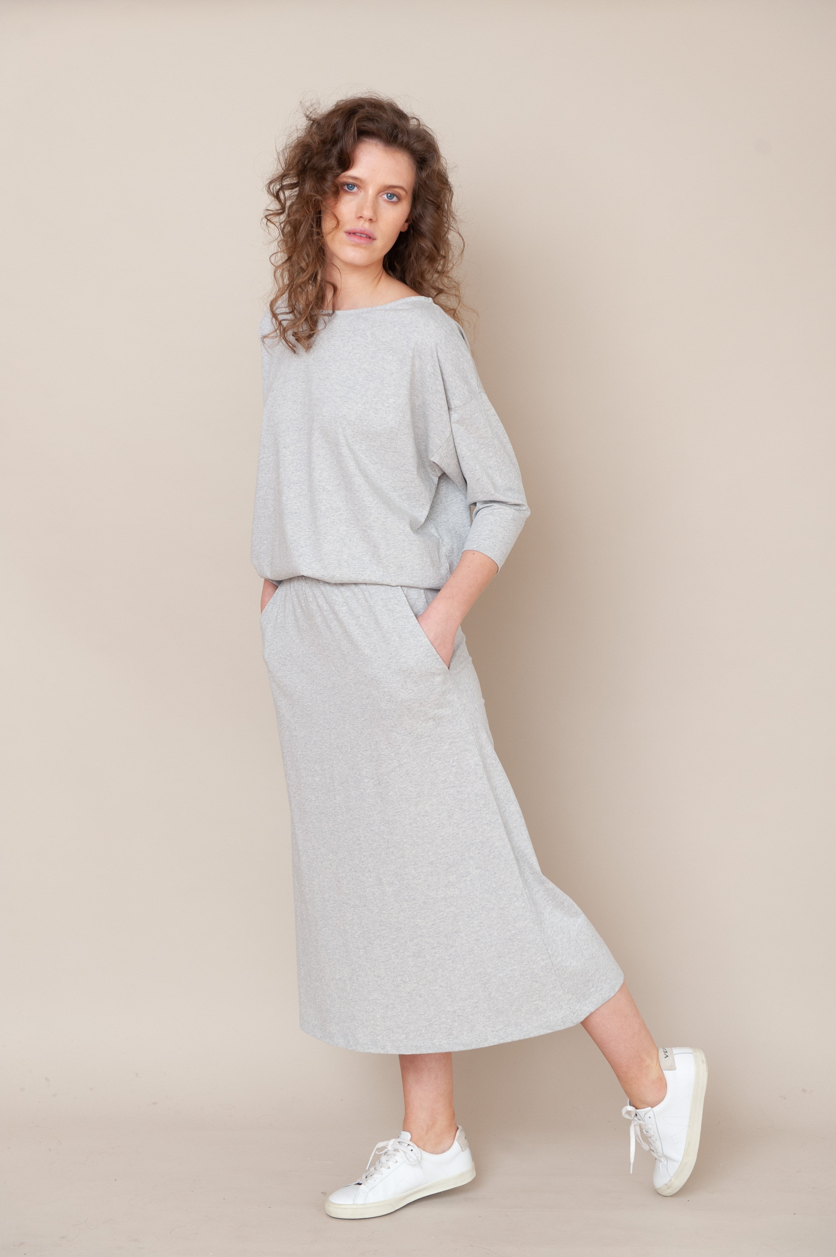 Valentina Skirt in Grey Marl Size S
