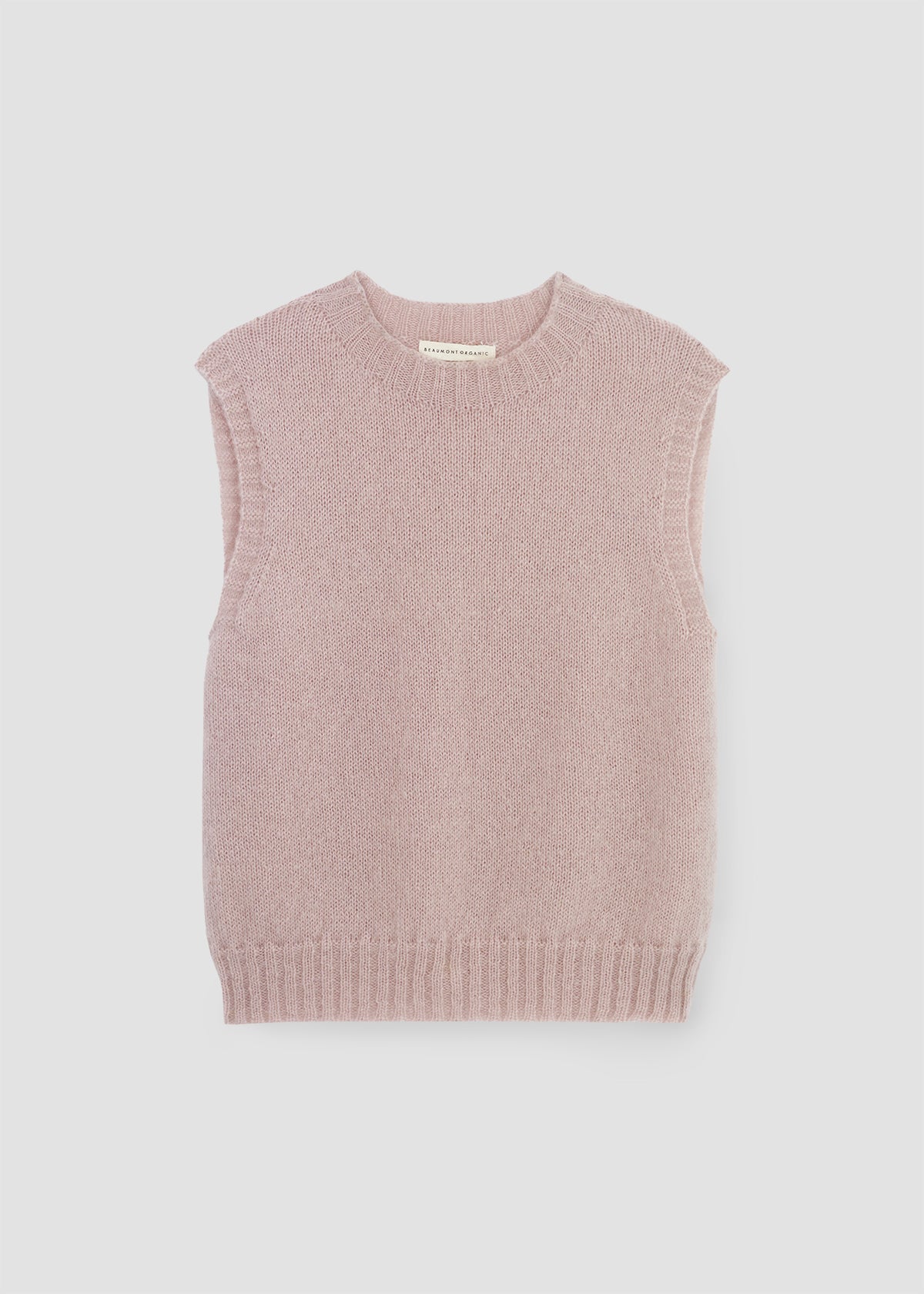 Arosa Mohair Knitted Vest in Shell Pink
