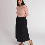 Ashley Organic Cotton Skirt in Black L Preloved