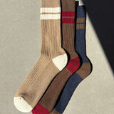 Jenni Organic Cotton Socks in Taupe Marl and Ecru
