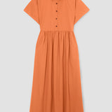 Bronwyn Organic Cotton Dress in Terracotta