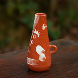 Brushstroke Bud Vase in Teracotta