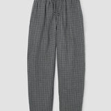 Cedar-Cay Organic Cotton Double Gauze Trouser in Monochrome Gingham