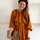 Cordelia Organic Cotton Top in Pecan by HANNAH BEAUMONT