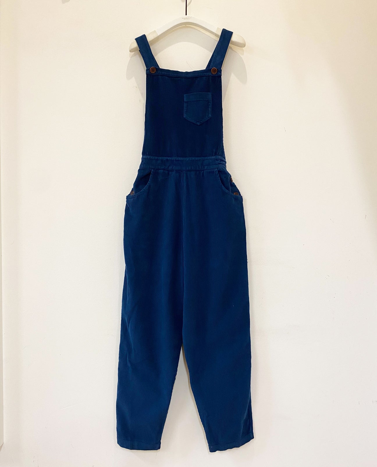 Dusty Organic Cotton Cord Dungarees in Navy