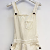 Dusty Organic Cotton Cord Dungarees in Off White