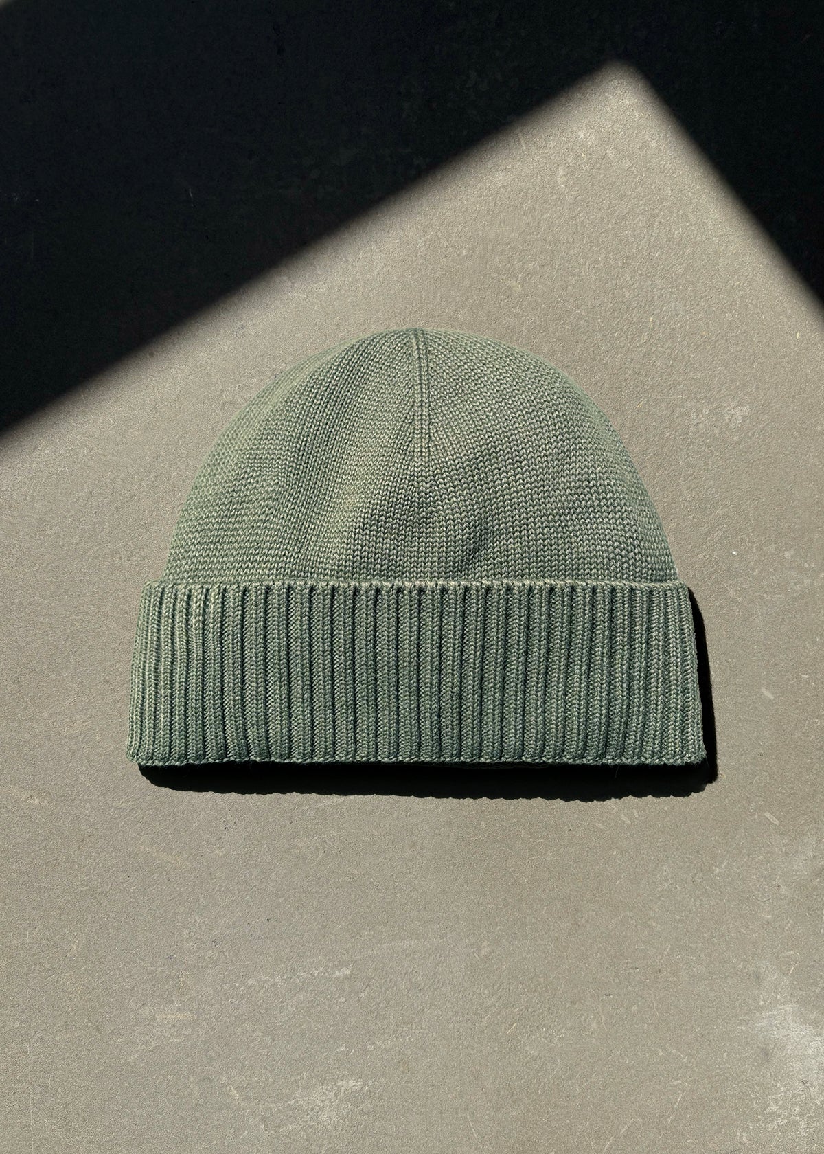 Evie Organic Cotton Knitted Hat in Soft Khaki