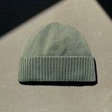 Evie Organic Cotton Knitted Hat in Soft Khaki