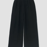 Evora Organic Cotton Cheesecloth Trousers in Black
