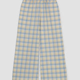 Evora-Cay Organic Cotton Trouser in Pastel Gingham by HANNAH BEAUMONT