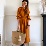 Evora Organic Cotton Trousers in Pecan by HANNAH BEAUMONT