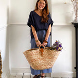 Evora Organic Cotton Trousers in Pewter by HANNAH BEAUMONT