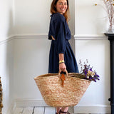 Ezili Organic Cotton Dress in Navy by HANNAH BEAUMONT