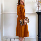 Ezili Organic Cotton Dress in Pecan by HANNAH BEAUMONT