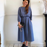 Ezili Organic Cotton Dress in Pewter by HANNAH BEAUMONT