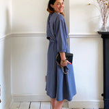 Ezili Organic Cotton Dress in Pewter by HANNAH BEAUMONT