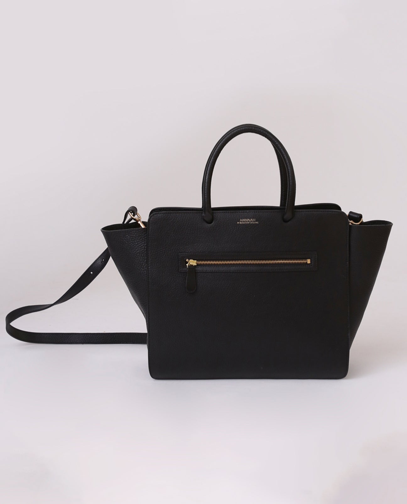 FRANCE Leather Shopper Bag in Black