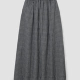 Goldie-Cay Organic Cotton Double Gauze Skirt in Monochrome Gingham