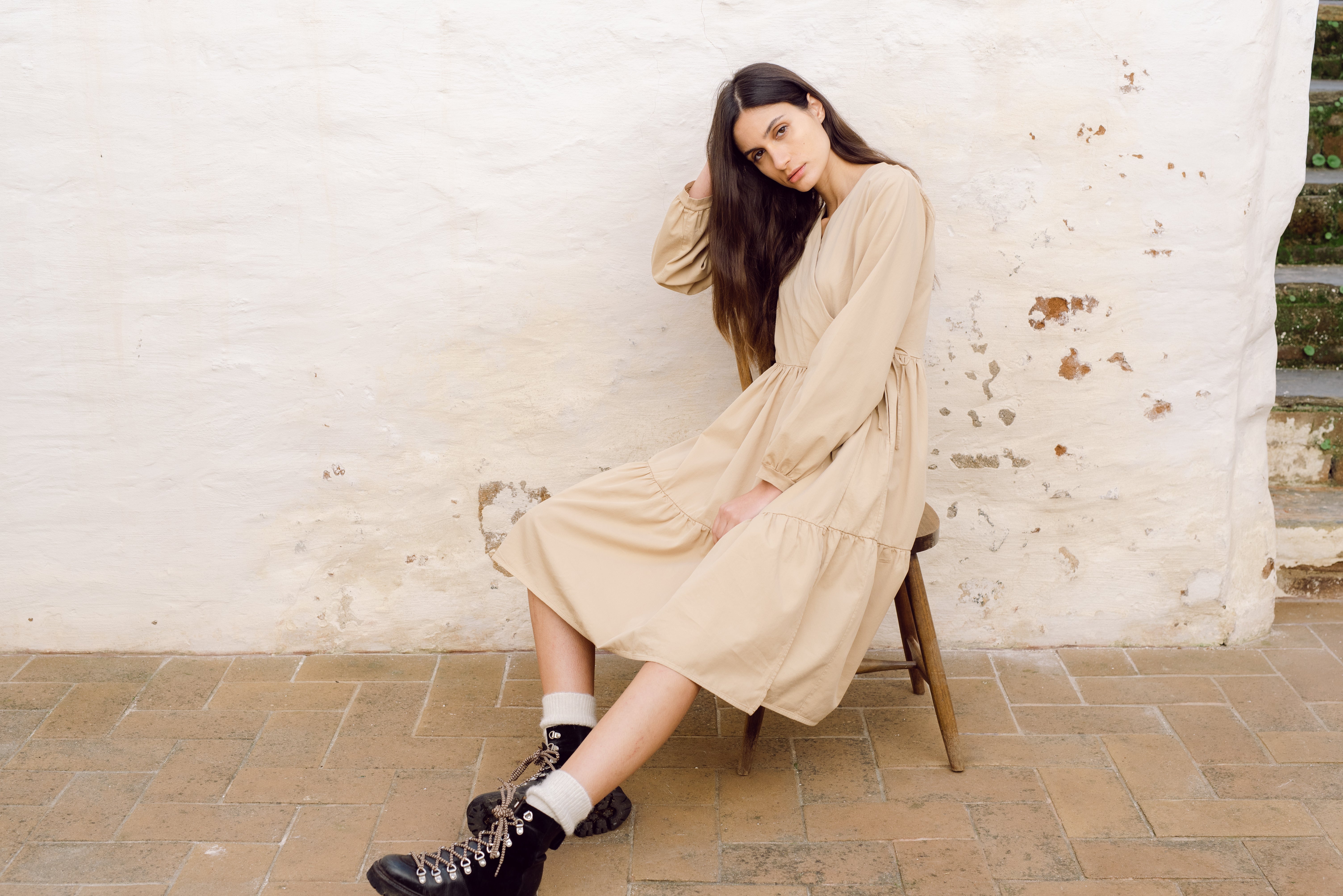 Gwen Dress in Taupe Size M