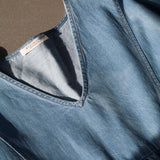 Harumi-Leigh Organic Cotton Denim Dress in Chambray Blue